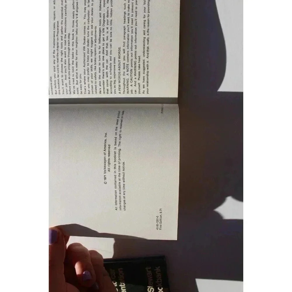 Vtg 1972 Volkswagen Beetle Super Beetle Owner's Maintenance Repair Guide 1st Ed - Picture 3 of 5